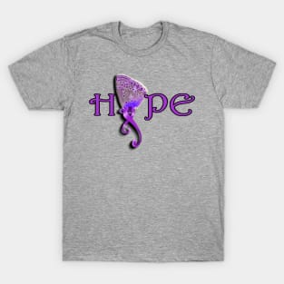 Purple Ribbon Cure Lupus Awareness Butterfly Hope Gifts T-Shirt